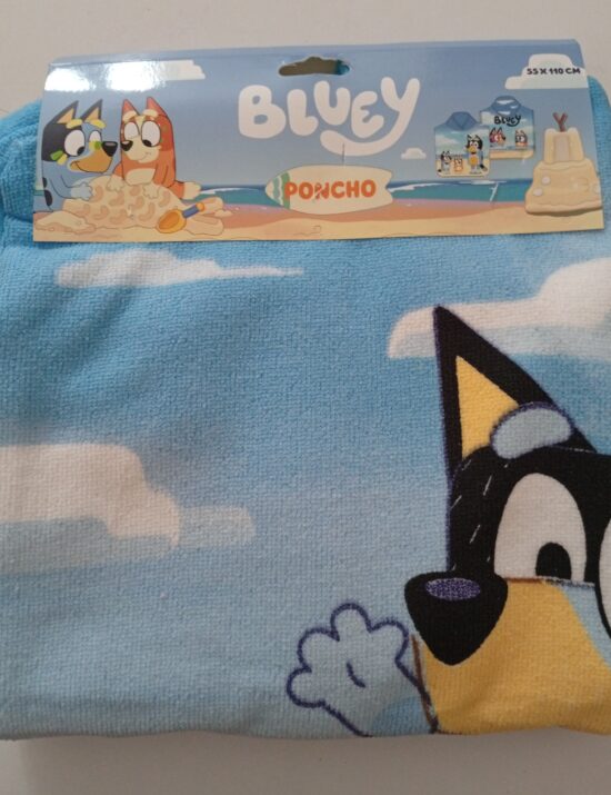 poncho infantil playa/piscina bluey