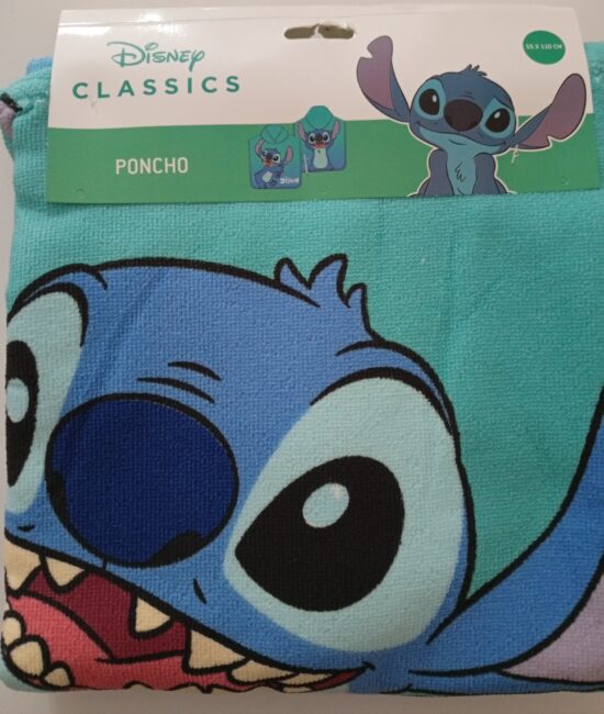 poncho infantil playa/piscina lilo y stitch